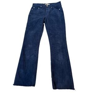 Vineyard Vines Pants Women's 26 x 26 Navy Corduroy Mid-Rise Kick Flare